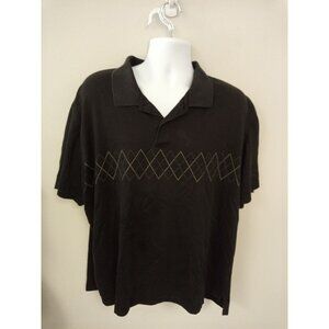 Vintage Men's IZOD Black Short Sleeve Polo Size XXL
